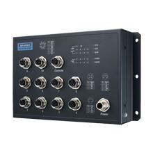 Switch industriel managé PoE EN50155 M12 10FE PoE + 2G, 72~110VDC