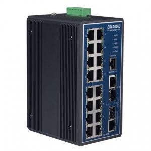 EKI-7656C-AE Switch Rail DIN industriel 16 ports + 2 x Combo 1Gb Managé