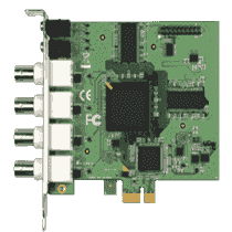 Carte industrielle d'acquisition vidéo, PCIe 4CH H.264 HW COMPRESSION VIDEO CARD