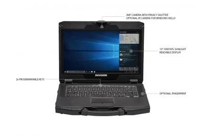 S14I-V2 PC portable durci 14", i5, 8Go DDR4, 256Go NVMe, Windows 10 Pro, Wifi 6, BT, 3xUSB, RJ45, VGA, HDMI, COM, Lecteur SD