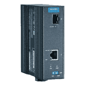 EKI-2741FHPI-AE Switch industriel, Gigabit Media Converter SFP with 1x PoE 60W