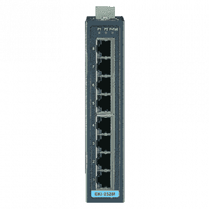 EKI-2528I-AE Switch Rail DIN industriel 8 ports Ethernet 10/100 Mbps température étendue en boîtier métallique et alimentation redondante