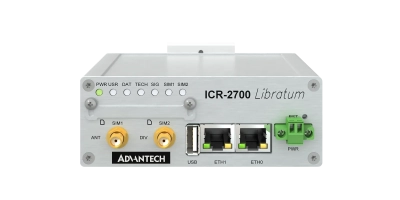 ICR-2734A01 Routeur 4G industriel, 2 x LAN, 2x SIM, USB 2.0, boitier en métal, alimentation, Kit rail Din et 1 antenne