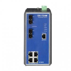 EKI-7554MI-AE Switch Rail DIN industriel 4 ports + 2 FO MM managé -40°C +75°C
