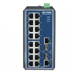 EKI-7626C-AE Switch Rail DIN industriel 16 ports + 2 Gigabits Combo