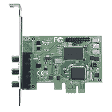 Carte industrielle d'acquisition vidéo, PCIe x1 1ch Composite / S-Video SW Video Card