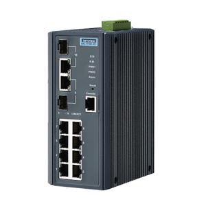 EKI-7710E-2CI-BE Switch Ethernet industriel managé avec 8 ports 10/100Mbps + 2 x SFP (-40 à +75°C)