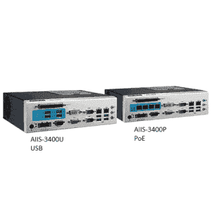 AIIS-3400P-00A1E PC industriel pour application de vision, H110, DDR4, 4 PoE, 2 LAN, 4 USB3.0, 8 bits DIO