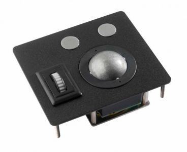 Trackball industrielle montage en panneau 38mm de diamètre "Scroll & Roll" - Roulette de défilement et fonction clic Etanchéité: IP68