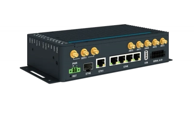 Routeur 5G industriel avec 1 x WAN + 4 ports ethernet PoE + WiFi, 2 x SIM + 1 x eSIM