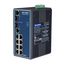 Switch Rail DIN industriel 8 ports + 2 FO SFP Gb Combo -40 +75°C