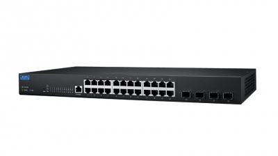 Switch industriel 24 ports GB + 4 ports 10G managed