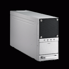 Tour PC industriel 5U qui peut se combiner avec jusqu'à 4 tours similaires avec alimentation 350W et 2 x baie disque antichoc