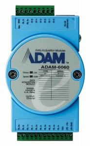 ADAM-6060-D Module ADAM Entrée/Sortie sur Ethernet Modbus TCP, MQTT et SNMP, 6 sorties Relais /6 entrées numériques