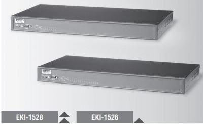 EKI-1526N-CE Passerelle industrielle série ethernet, 16-ports RS-232/422/485 Serial Device Server sur connectique RJ45