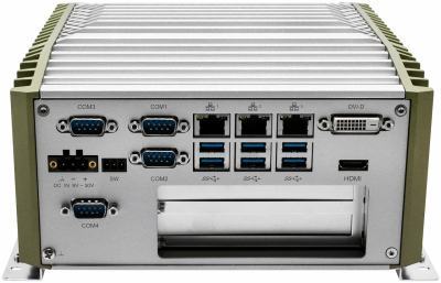 NISE3900P2 PC Fanless avec Intel Core i3/i5 et i7 8ème génération HDMI/DVI/DP, 3xLAN et 2 x PCI