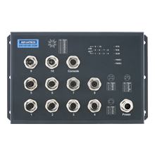 EKI-9510E-2GML-AE Switch ethernet EN50155 Administrable avec 8 ports 10/100Mbps + 2 ports 10/100/1000Mbps format M12, 24/48V