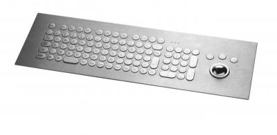 Clavier rétro éclairé inox avec pavé numérique avec trackball  DGI.98R17.F-TI