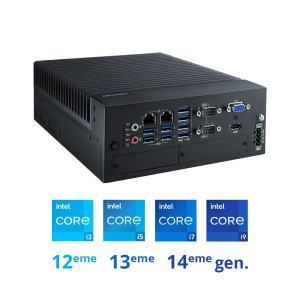 PC Fanless avec processeur Intel de 12, 13 & 14ème gen., VGA HDMI, 2 x LAN, 8 USB, 6 ports séries & 9-36V