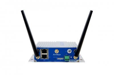 AirWan Routeur 4G/LTE industriel (cat. 4 / monde) + WiFi 11n + GNSS, 2 LAN, -20°C à +60°C