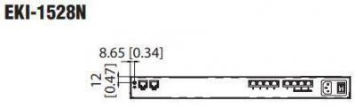 EKI-1528N-CE Passerelle industrielle série ethernet, 8-ports RS-232/422/485 Serial Device Server sur connectique RJ45