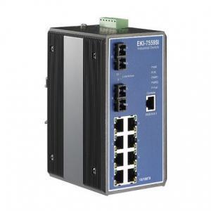 EKI-7559SI-AE Switch Rail DIN industriel 8 ports + 2 FO SM managé -40°C +75°C