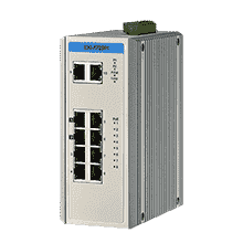 Switch Rail DIN automatisme 8 ports Gigabit POE + 2 1000Mbps