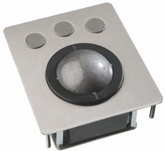 TSX50F8 Trackball industrielle / Trackball - montage en panneau - Boule technologie laser de 50mm - Boutons IP68 - 100 x 116 x 40 mm - IP68