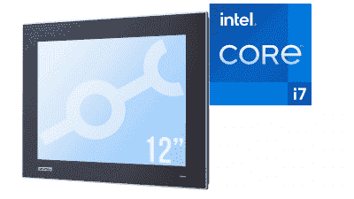 Panel PC  tactile résistif 12" 4:3 fanless avec intel core i7