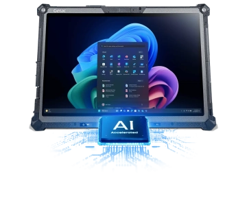 F120 Tablette durcie 12.2" Getac avec Intel Core Ultra, Intel AI Boost, IP66, jusqu'à 32GB RAM et 2TB SSD, Windows 11 Pro