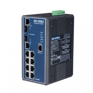 EKI-7659CI-AE Switch Rail DIN industriel 8 ports + 2 x 1Gb Managé redondant -40°C 75°C