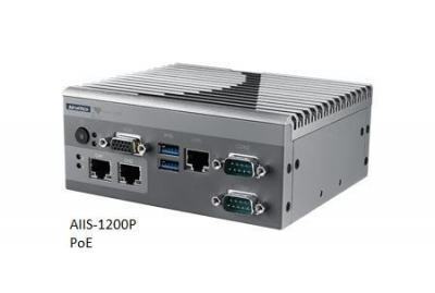 AIIS-1200P-S6A1E PC industriel pour application de vision, N3160 1.6G, 2 PoE, 1 LAN, 4 USB3.0, 2 COM, DIO
