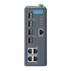 EKI-2748FI-AE Switch Rail DIN industriel 4 ports Gigabit + 4 Fibre managé -40°C 75°C