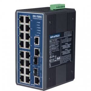 EKI-7656C-AE Switch Rail DIN industriel 16 ports + 2 x Combo 1Gb Managé