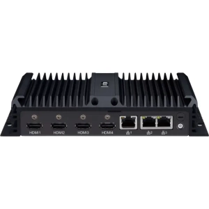 NISE70-T03 PC industriel compact avec Intel® Core i7 1185G7E avec 4 x HDMI, 3 x LAN, 4 x USB, 2 x ports séries