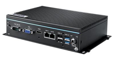 PC Fanless compact avec Intel J3455, 4 x RS232, 2 x RS485, 2 x USB 3.0, 2 x USB 2.0, 1 x HDMI, 1 x VGA