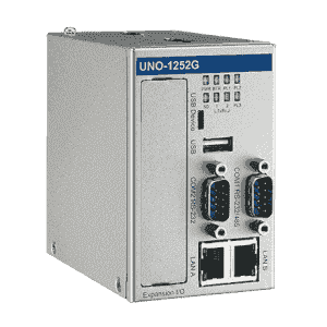 UNO-1252G-Q0BE PC fanless Rail Din Quark X1001, 512MB, 2xLAN, 2xCOM, 8xDIO et 2xmPCIE