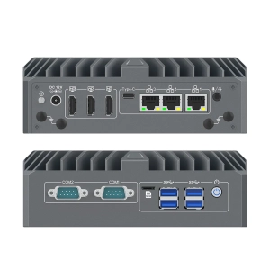 IOT-BOX-I14 PC Fanless puissant avec Intel Core Ultra CPU 14th Gen 3 x HDMI, Type-C, 3x LAN, 2 x COM, 4 x USB et NPU