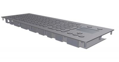 FIT105E16F-TP Clavier inox 105 touches avec touchpad montage panneau par l'avant