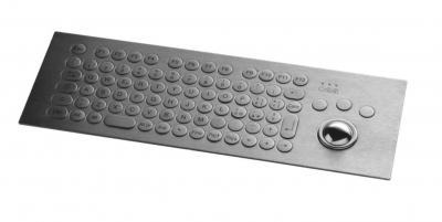 DGI81R17F-TI Clavier inox 81 touches rondes  ø17mm avec trackball