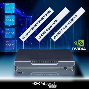 AIEdge-X300 PC Fanless IA compact équipé de processeur Intel de 8/9eme génération compatible NVIDIA RTX 2060