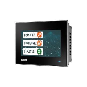 Panel PC fanless 7" pour client léger, mode kiosque inclus (navigateur web et prise en main à distance), IP 66 en façade avant, Yocto