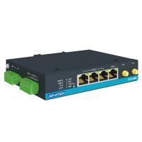 Routeur 4G industriel avec 4 x LAN, 1 x RS232, 1 x RS485, 1 DI/DO, -40 +75 °C