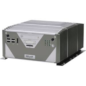 NISE-3900P2E-WOA PC Fanless puissant compatible processeur 8 et 9ème génération, Q370, DP, DVI-D, HDMI, 3xGbit LAN, 4xUSB 2.0, 6xUSB 3.1, 4xCOM, 2.5" SATA HDD Bay, M.2, SIM, 1xMini-PCIe, 1xPCIe x4 / 1xPCI, 9...30V DC-In Sans audio