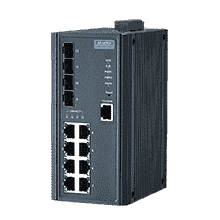 Switch Rail DIN industriel 8 x Gb + 4 x FO Managé