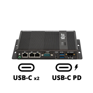 Mini PC Fanless avec Intel N97, HDMI 3 x LAN, 2 x USB 2.0, 31x COM et 3 x USB-C (alimentation USB-C PD)
