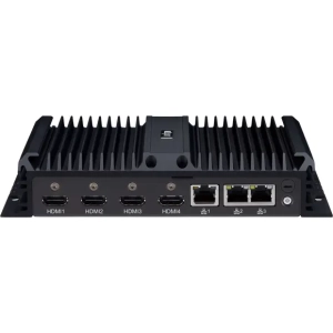 PC industriel compact avec Intel® CoreTM i5 1145G7E avec 4 x HDMI, 3 x LAN, 4 x USB, 2 x ports séries