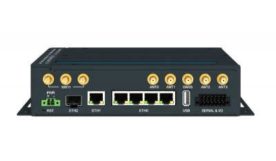 Routeur 5G industriel avec 1 x WAN + 4 ports ethernet PoE + WiFi, 2 x SIM + 1 x eSIM