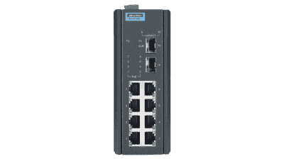 EKI-2710G-2FPI-A Switch ethernet PoE industriel Gigabit non managé avec 8 ports GE + 2 ports SFP Gigabit