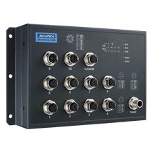 EKI-9510E-2GML-AE Switch ethernet EN50155 Administrable avec 8 ports 10/100Mbps + 2 ports 10/100/1000Mbps format M12, 24/48V